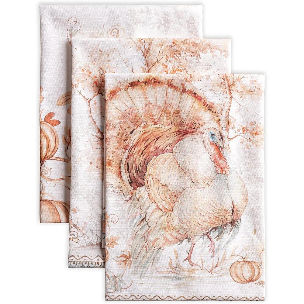 imageMaison d Hermine Kitchen Towels Set of 3 100 Cotton 20quot x 275quot Reusable Cloth Tea Dish Towels Absorbent with Hanging Loop for Kitchen Dining Thanksgiving Christmas Decorations Recolte02  Giving Thanks