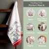 imageMaison d Hermine Kitchen Towels Set of 3 100 Cotton 20quot x 275quot Reusable Cloth Tea Dish Towels Absorbent with Hanging Loop for Kitchen Dining Thanksgiving Christmas Decorations Nila06  Holly Time