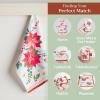 imageMaison d Hermine Kitchen Towels Set of 3 100 Cotton 20quot x 275quot Reusable Cloth Tea Dish Towels Absorbent with Hanging Loop for Kitchen Dining Thanksgiving Christmas Decorations Nila13  Poinsettia Christmas