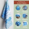imageMaison d Hermine Kitchen Towels Set of 3 100 Cotton 20quot x 275quot Reusable Cloth Tea Dish Towels Absorbent with Hanging Loop for Kitchen Dining Thanksgiving Christmas Decorations Recolte01  Summer Blues