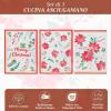 imageMaison d Hermine Kitchen Towels Set of 3 100 Cotton 20quot x 275quot Reusable Cloth Tea Dish Towels Absorbent with Hanging Loop for Kitchen Dining Thanksgiving Christmas Decorations Nila13  Poinsettia Christmas