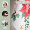 imageMaison d Hermine Kitchen Towels Set of 3 100 Cotton 20quot x 275quot Reusable Cloth Tea Dish Towels Absorbent with Hanging Loop for Kitchen Dining Thanksgiving Christmas Decorations Nila13  Poinsettia Christmas