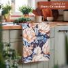 imageMaison d Hermine Kitchen Towels Set of 3 100 Cotton 20quot x 275quot Reusable Cloth Tea Dish Towels Absorbent with Hanging Loop for Kitchen Dining Thanksgiving Christmas Decorations Nila14  Pumpkin Blues