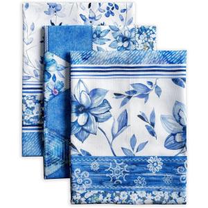 imageMaison d Hermine Kitchen Towels Set of 3 100 Cotton 20quot x 275quot Reusable Cloth Tea Dish Towels Absorbent with Hanging Loop for Kitchen Dining Thanksgiving Christmas Decorations Recolte01  Summer Blues