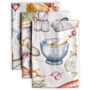 imageMaison d Hermine Kitchen Towels Set of 3 100 Cotton 20quot x 275quot Reusable Cloth Tea Dish Towels Absorbent with Hanging Loop for Kitchen Dining Thanksgiving Christmas Decorations Recolte07  Gastronomie