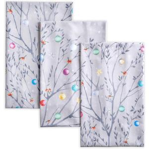 imageMaison d Hermine Kitchen Towels Set of 3 100 Cotton 20quot x 275quot Reusable Cloth Tea Dish Towels Absorbent with Hanging Loop for Kitchen Dining Thanksgiving Christmas Decorations Nila16  Fairy Christmas