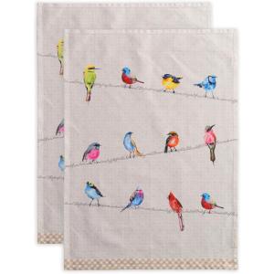 imageMaison d Hermine Kitchen Towels Set of 3 100 Cotton 20quot x 275quot Reusable Cloth Tea Dish Towels Absorbent with Hanging Loop for Kitchen Dining Thanksgiving Christmas Decorations Nila01  Birdies on Wire