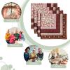 imageMaison d Hermine Cloth Napkins Set of 4 100 Cotton for Thanksgiving Christmas Decorations Everyday Reusable Square Fall Napkins Cloth Washable Dinner Party Christmas Joy 20quotx20quot12  Reveillon Au Jardin