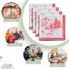 imageMaison d Hermine Cloth Napkins Set of 4 100 Cotton for Thanksgiving Christmas Decorations Everyday Reusable Square Fall Napkins Cloth Washable Dinner Party Christmas Joy 20quotx20quot23  Winter Jouy