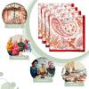 imageMaison d Hermine Cloth Napkins Set of 4 100 Cotton for Thanksgiving Christmas Decorations Everyday Reusable Square Fall Napkins Cloth Washable Dinner Party Christmas Joy 20quotx20quot22  Orient