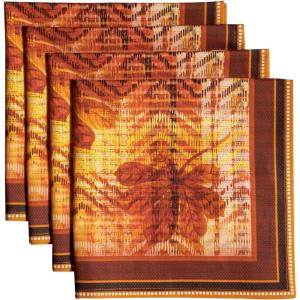 imageMaison d Hermine Cloth Napkins Set of 4 100 Cotton for Thanksgiving Christmas Decorations Everyday Reusable Square Fall Napkins Cloth Washable Dinner Party Christmas Joy 20quotx20quot13  Thanksgiving Tartan