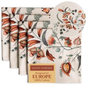 imageMaison d Hermine Cloth Napkins Set of 4 100 Cotton for Thanksgiving Christmas Decorations Everyday Reusable Square Fall Napkins Cloth Washable Dinner Party Christmas Joy 20quotx20quot05  Dalida