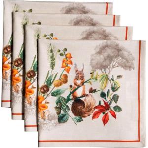 imageMaison d Hermine Cloth Napkins Set of 4 100 Cotton for Thanksgiving Christmas Decorations Everyday Reusable Square Fall Napkins Cloth Washable Dinner Party Christmas Joy 20quotx20quot11  Recolte
