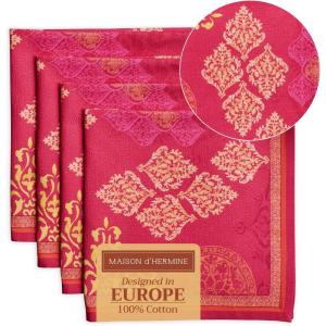 imageMaison d Hermine Cloth Napkins Set of 4 100 Cotton for Thanksgiving Christmas Decorations Everyday Reusable Square Fall Napkins Cloth Washable Dinner Party Christmas Joy 20quotx20quot09  Versailles