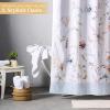 imageMaison d Hermine Shower Curtain 100 Cotton One Panel 70quotx72quot Washable Fabric Mothers Day Shower Curtains for Bathroom Easy Hanging with 12 Button Holes  Home Hotels Gignac09  Ice Florals