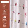 imageMaison d Hermine Shower Curtain 100 Cotton One Panel 70quotx72quot Washable Fabric Mothers Day Shower Curtains for Bathroom Easy Hanging with 12 Button Holes  Home Hotels Gignac01  Birdies on Wire