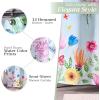 imageMaison d Hermine Shower Curtain 100 Cotton One Panel 70quotx72quot Washable Fabric Mothers Day Shower Curtains for Bathroom Easy Hanging with 12 Button Holes  Home Hotels Gignac25  Jardin Dete