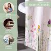 imageMaison d Hermine Shower Curtain 100 Cotton One Panel 70quotx72quot Washable Fabric Mothers Day Shower Curtains for Bathroom Easy Hanging with 12 Button Holes  Home Hotels Gignac02  Botanical Fresh