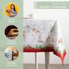 imageMaison d Hermine Table Cloth Rectangle Table 100 Cotton 60 x 120 Inches Fall Tablecloth Reusable Everyday Use for Thanksgiving Christmas Decorations Dining Farmhouse Party Christmas Tradition