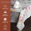 imageMaison d Hermine Table Cloth Rectangle Table 100 Cotton 60 x 120 Inches Fall Tablecloth Reusable Everyday Use for Thanksgiving Christmas Decorations Dining Farmhouse Party Equinoxe  Grey