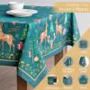 imageMaison d Hermine Table Cloth Rectangle Table 100 Cotton 60 x 120 Inches Fall Tablecloth Reusable Everyday Use for Thanksgiving Christmas Decorations Dining Farmhouse Party Hygge Christmas