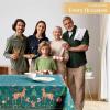 imageMaison d Hermine Table Cloth Rectangle Table 100 Cotton 60 x 120 Inches Fall Tablecloth Reusable Everyday Use for Thanksgiving Christmas Decorations Dining Farmhouse Party Hygge Christmas