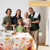 imageMaison d Hermine Table Cloth Rectangle Table 100 Cotton 60 x 90 Inches Fall Tablecloth Reusable Everyday Use for Thanksgiving Christmas Decorations Dining Farmhouse Party Amarante