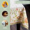 imageMaison d Hermine Table Cloth Rectangle Table 100 Cotton 60 x 90 Inches Fall Tablecloth Reusable Everyday Use for Thanksgiving Christmas Decorations Dining Farmhouse Party Pumpkin Passion
