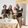 imageMaison d Hermine Table Cloth Rectangle Table 100 Cotton 60 x 90 Inches Fall Tablecloth Reusable Everyday Use for Thanksgiving Christmas Decorations Dining Farmhouse Party Pumpkin Passion