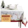 imageMaison d Hermine Table Cloth Rectangle Table 100 Cotton 60 x 120 Inches Fall Tablecloth Reusable Everyday Use for Thanksgiving Christmas Decorations Dining Farmhouse Party Christmas Tradition