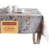 imageMaison d Hermine Table Cloth Rectangle Table 100 Cotton 60 x 120 Inches Fall Tablecloth Reusable Everyday Use for Thanksgiving Christmas Decorations Dining Farmhouse Party Equinoxe  Grey