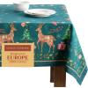 imageMaison d Hermine Table Cloth Rectangle Table 100 Cotton 60 x 120 Inches Fall Tablecloth Reusable Everyday Use for Thanksgiving Christmas Decorations Dining Farmhouse Party Hygge Christmas