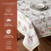 imageMaison d Hermine Table Cloth Rectangle Table 100 Cotton 60 x 108 Inches Fall Tablecloth Reusable Everyday Use for Thanksgiving Christmas Decorations Dining Farmhouse Party Christmas Dew