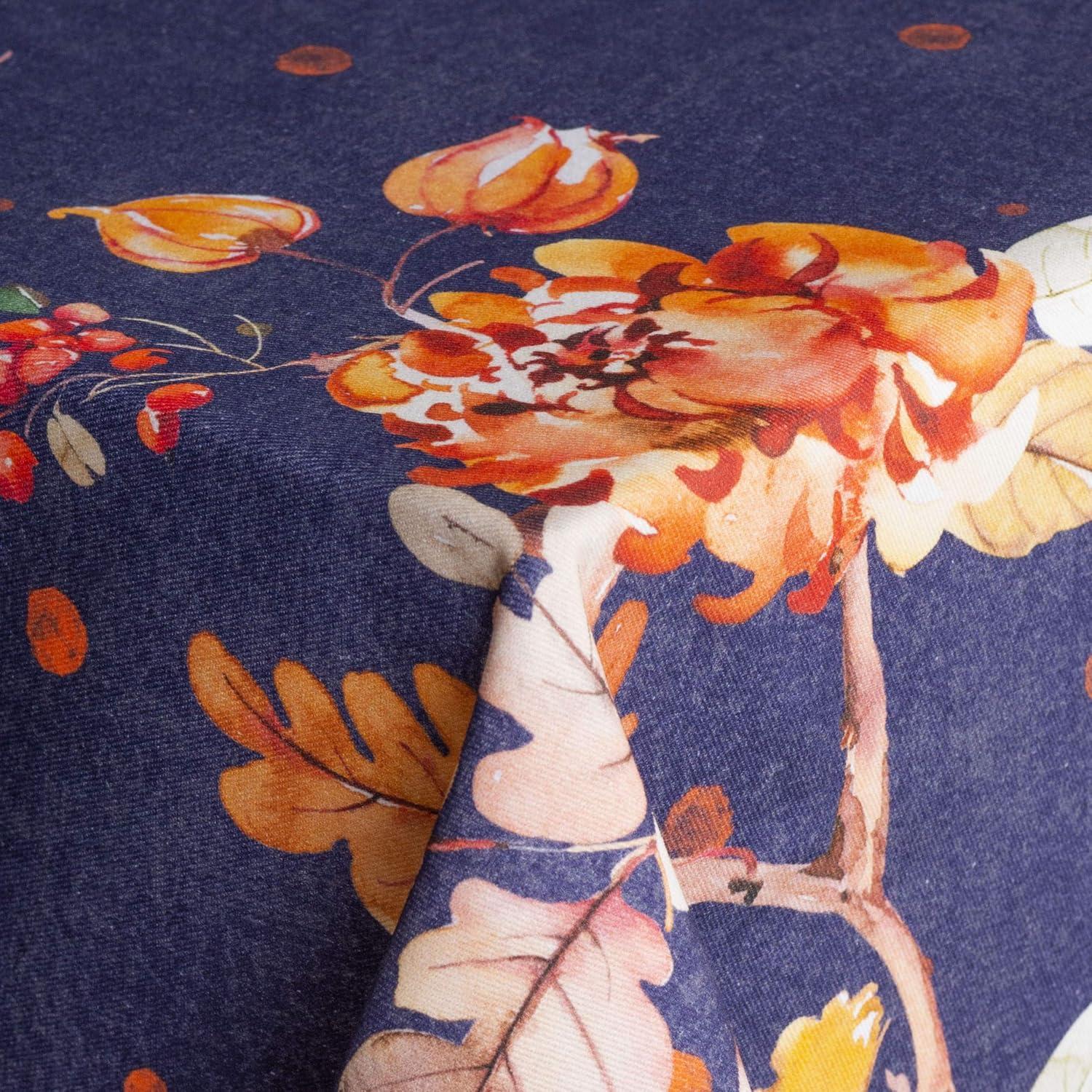 imageMaison d Hermine Table Cloth Rectangle Table 100 Cotton 60 x 108 Inches Fall Tablecloth Reusable Everyday Use for Thanksgiving Christmas Decorations Dining Farmhouse Party Kelim  Infinity