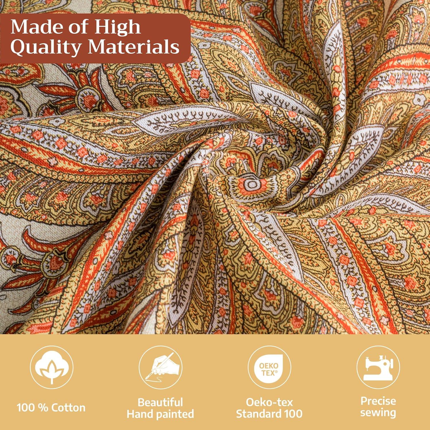 imageMaison d Hermine Table Cloth Rectangle Table 100 Cotton 60 x 108 Inches Tablecloth Reusable Decorative Everyday Use for Dining Room Farmhouse Home Party Festive ampamp Wedding  Kashmir Paisley