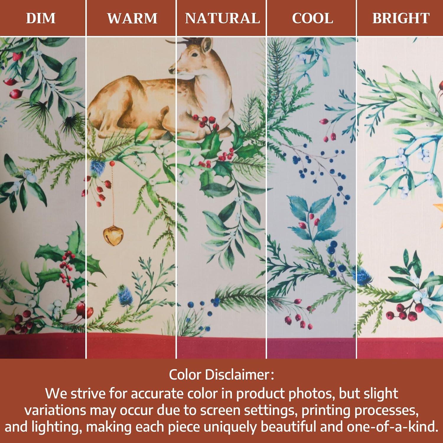 imageMaison d Hermine Table Cloth Rectangle Table 100 Cotton 60 x 90 Inches Fall Tablecloth Reusable Everyday Use for Thanksgiving Christmas Decorations Dining Farmhouse Party Holly Time