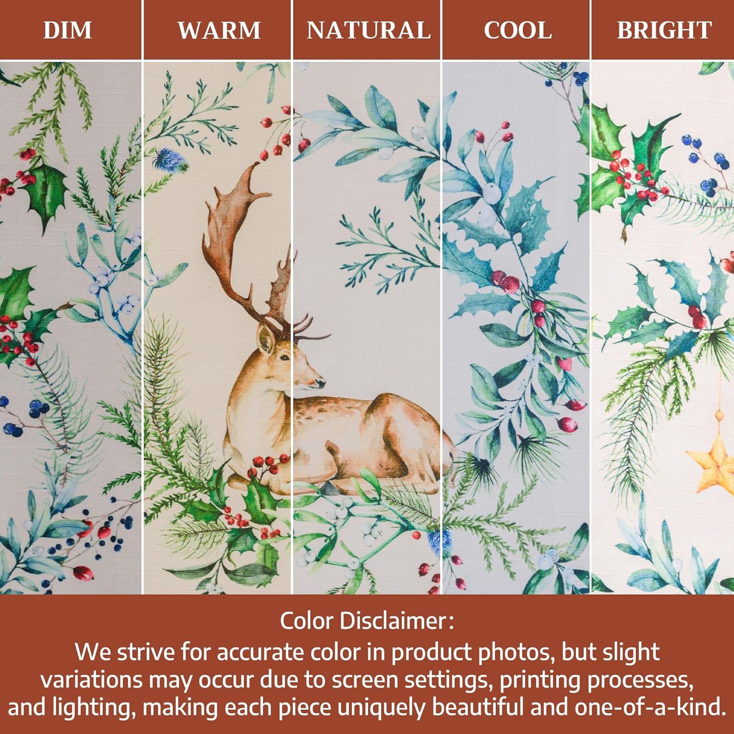 imageMaison d Hermine Table Runner 100 Cotton Double Layer Table Runners 72 inches Long for Thanksgiving Christmas Decorations Home Kitchen Dining Party Wedding Holly Time 145quot x 72quot