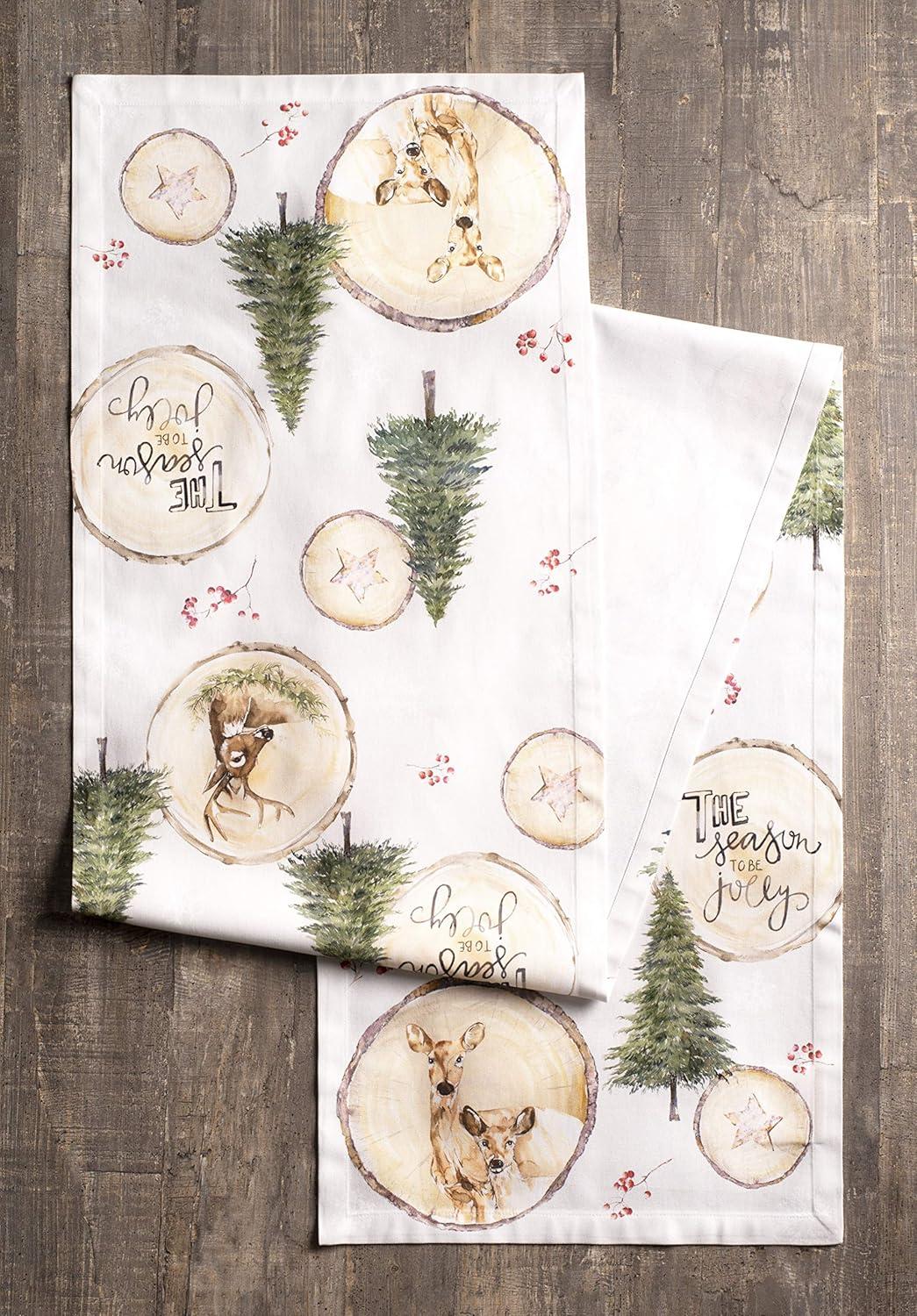 imageMaison d Hermine Table Runner 100 Cotton Single Layer Table Runners 36 inches Long for Thanksgiving Christmas Decorations Home Kitchen Dining Party Wedding Mountain Life 145quot x 36quot