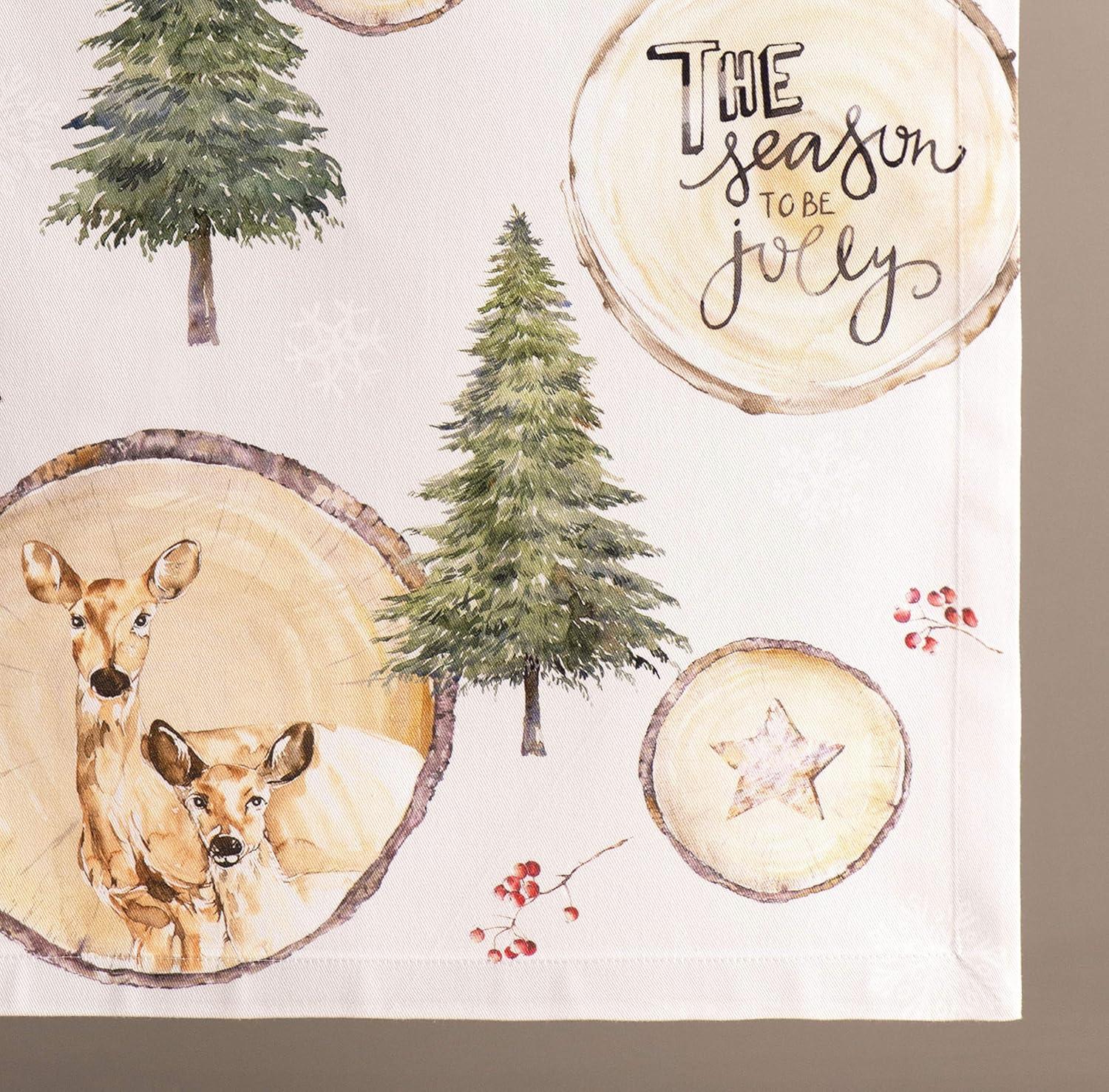 imageMaison d Hermine Table Runner 100 Cotton Single Layer Table Runners 36 inches Long for Thanksgiving Christmas Decorations Home Kitchen Dining Party Wedding Mountain Life 145quot x 36quot