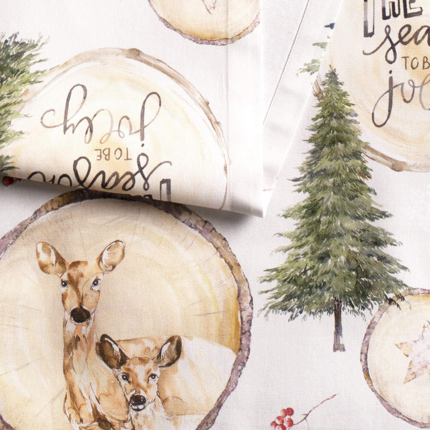 imageMaison d Hermine Table Runner 100 Cotton Single Layer Table Runners 36 inches Long for Thanksgiving Christmas Decorations Home Kitchen Dining Party Wedding Mountain Life 145quot x 36quot