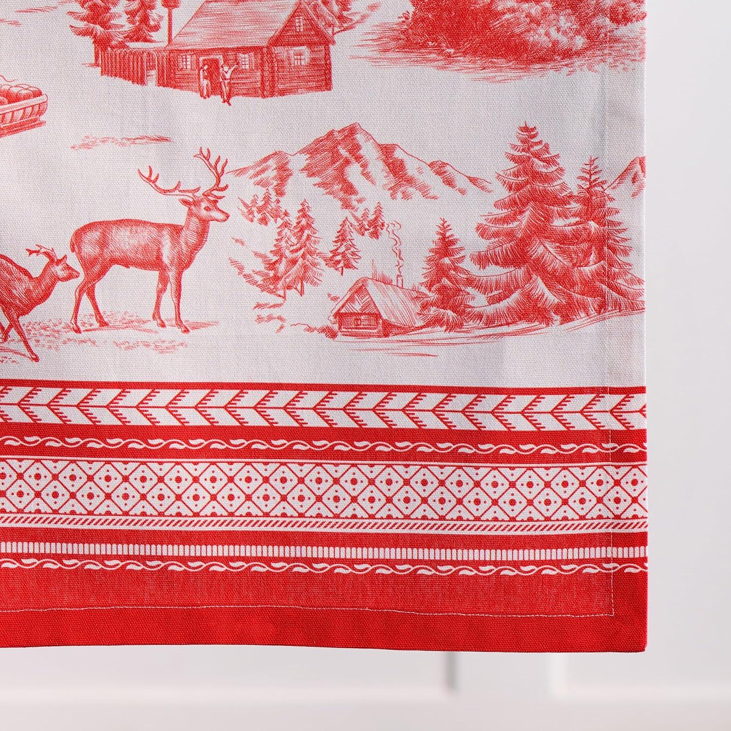 imageMaison d Hermine Table Runner 100 Cotton Single Layer Table Runners 72 inches Long for Thanksgiving Christmas Decorations Home Kitchen Dining Party Wedding Winter Jouy 145quot x 72quot