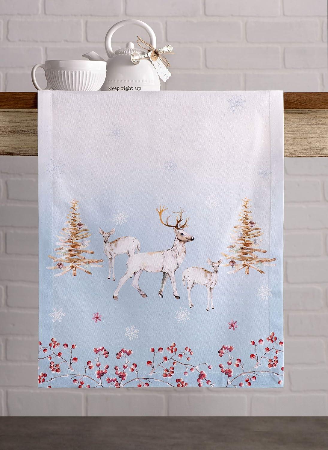 imageMaison d Hermine Table Runner 100 Cotton Single Layer Table Runners 72 inches Long for Thanksgiving Christmas Decorations Home Kitchen Dining Party Wedding Fairy Tale Forest 145quot x 72quot