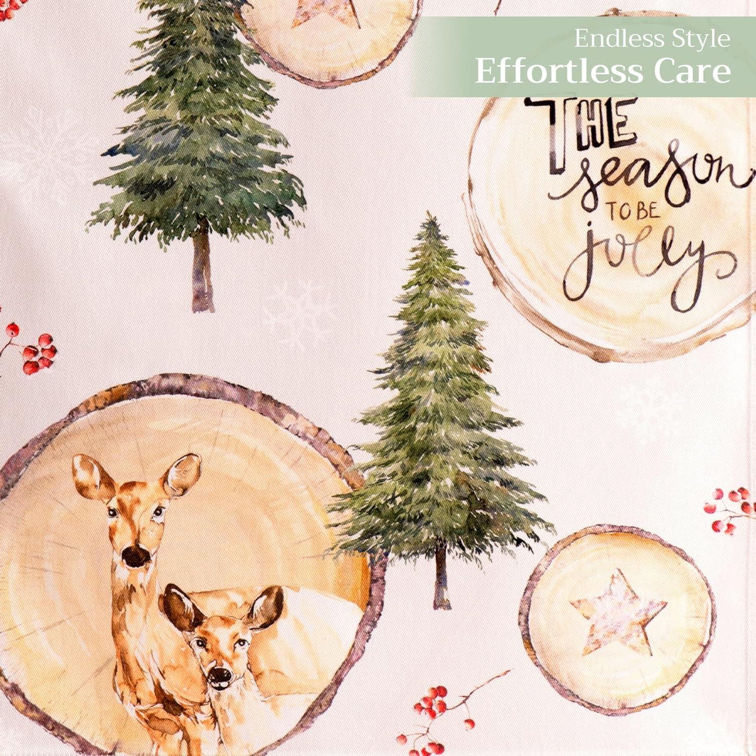 imageMaison d Hermine Table Runner 100 Cotton Single Layer Table Runners 72 inches Long for Thanksgiving Christmas Decorations Home Kitchen Dining Party Wedding Mountain Life 145quot x 72quot