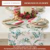 imageMaison d Hermine Table Runner 100 Cotton Double Layer Table Runners 72 inches Long for Thanksgiving Christmas Decorations Home Kitchen Dining Party Wedding Holly Time 145quot x 72quot