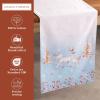 imageMaison d Hermine Table Runner 100 Cotton Double Layer Table Runners 72 inches Long for Thanksgiving Christmas Decorations Home Kitchen Dining Party Wedding Fairy Tale Forest 145quot x 72quot