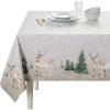 imageMaison d Hermine Table Cloth Square Table 100 Cotton 54 x 54 Inches Fall Tablecloth Reusable Everyday Use for Thanksgiving Christmas Decorations Dining Farmhouse Party Deer in The Woods