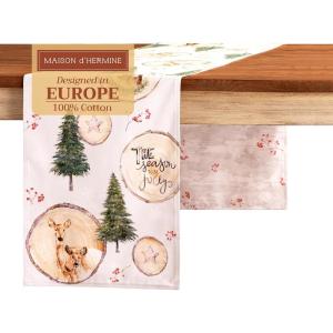 imageMaison d Hermine Table Runner 100 Cotton Double Layer Table Runners 72 inches Long for Thanksgiving Christmas Decorations Home Kitchen Dining Party Wedding Mountain Life 145quot x 72quot