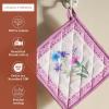 imageMaison d Hermine Pot Holders 100 Cotton Heat Resistant Potholders 8quot x 8quot Hot Pads with Loop BBQ Cooking Baking Grilling Kitchen Handling Hot Pans SpringSummer Pack of 1 Chardon