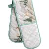 imageMaison d Hermine Double Oven Mitt 7quot x 35quot 100 Cotton Heat Resistant BBQ Cooking Gloves with Loop for Thanksgiving Christmas Decorations Baking Cooking Handling Hot Pan Deer in The Woods