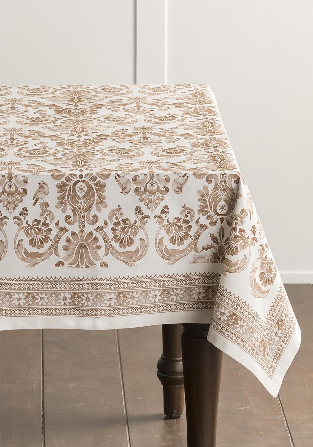 imageMaison d Hermine Table Cloth Rectangle Table 100 Cotton 60 x 108 Inches Fall Tablecloth Reusable Everyday Use for Thanksgiving Christmas Decorations Dining Farmhouse Party Allure